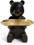 Key Bowl & Decorative Bowl for Entryway Table, Bear Key Holder & Catch All Tray, Decorative Dish for Keys, Jewelry & Candy, Cute Housewarming Gift, Apartment Home Decor (Matte Black) by Unknown