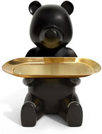 Key Bowl & Decorative Bowl for Entryway Table, Bear Key Holder & Catch All Tray, Decorative Dish for Keys, Jewelry & Candy, Cute Housewarming Gift, Apartment Home Decor (Matte Black) by Unknown