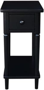 IC INTERNATIONAL CONCEPTS Solid Wood Narrow Side Table in Black - Image 4