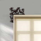 CUTHOLLOW Dinosaur and Tropical Plant Door Topper Sign Metal Wall Art Decor - Image 5