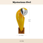 15 Inch Owl Statue, Resin Bookshelf Decor Figurine - Image 3
