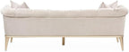 MICHAEL AMINI Yvette Sofa in Porcini Velvet and Champagne Wood Frame - Image 6