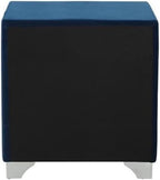 Pemberly Row 2-Drawer Velvet Upholstered Nightstand, Pacific Blue, 25.5" H x - Image 6