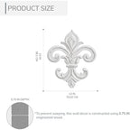 JFY Designs Fleur De Lis Carved Wood Wall Art, White Distress, 13x15 in - Image 4