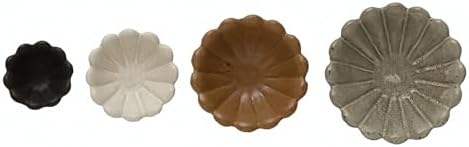 Creative Co-Op Stoneware Flower Bowls, 6" L x 6" W x 3" H, Multicolor - Image 3