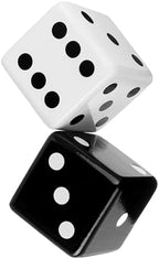 Jumbo Decorative Dice Set of 2, Large Black and White Dice for Home Decor, Game Room Decor, Coffee Table Decor, Casino Theme Decorations, Shelf and Mantel Centerpieces by Olivia+Martini