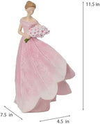 Guichifun Pink Leaf Angel Girls Fairy Statue Collection Home Decoration - Image 6