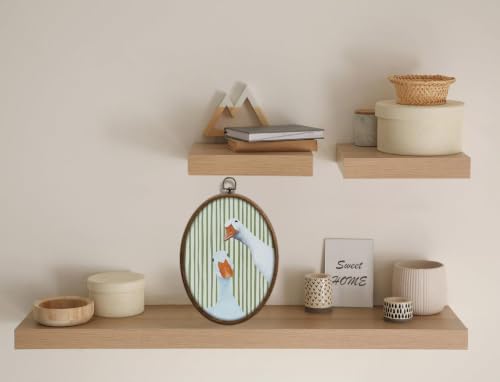 Whimsical Sage Green Goose Art, Cottage Core Oval Wall Decor, Waterproof - Image 4