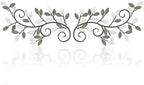 ESTART 2 Pcs Metal Tree Leaf Wall Art Vine Branch Decor,White Green Colors by ESTART