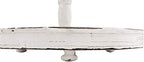 Creative Co-Op Distressed Cream Wood 2-Tier Tray with Metal Handle - Image 4