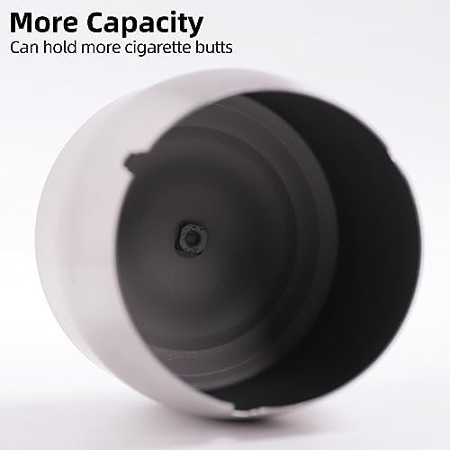 Large Ashtray with Lid for Cigarette, Stainless Steel Smokeless Odorless Windproof Ash tray for Home Office Tabletop Outside Patio Outdoor Balcony(3.93"x3.2"x3.82") - Image 4