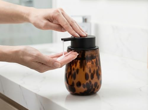Modern Glass Liquid Hand Soap Dispenser,Amber Soap Dispenser - Image 6