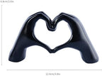 Heart Hands Sculpture Small Shelf Decor Items Resin Love Hand Statue Cute Aesthetic Heart Decor for Living Room TV Stand Bedroom Console Table Centerpieces Elegant Gift - Image 3