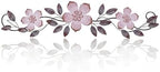Wesiti Metal Flower Wall Art Decor Vintage Wrought Scroll, Purple by Wesiti