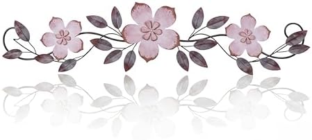 Wesiti Metal Flower Wall Art Decor Vintage Wrought Scroll, Purple by Wesiti