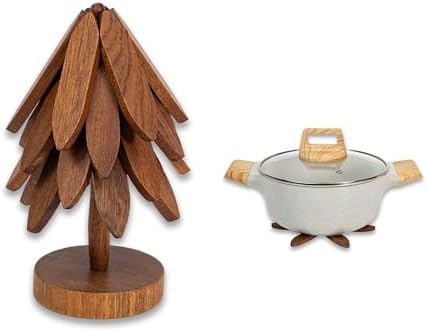 Yuoyar Wooden Tree-Shaped Trivets Set for Coffee Table, Kitchen by YUOYAR