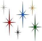 4 Pcs Star Wall Art for Home Decor Living Room Bedroom Office Metal 3D,Bling,with Hanging Hook Starburst Midcentury Sculpture Retro Gallery Accent Celestial -Gold 16.5in/9.4in by sxnzequnze