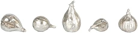 Creative Co-Op Decorative Resin Figs, Silver Finish, Set of 5 - Image 6