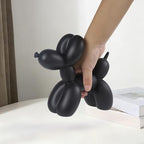 Notakia Creative Black Balloon Dog Decor Statue Crafts Living Room Decor Desktop Decorations,Handmade Modern Small Shelf Animal Statue Ornament Home Decor (Big Pure Black) - Image 5