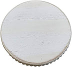 dwellington Farmhouse Beaded Wood Pedestal Tray Decor, 7.6” Round Vintage Display Stand, Decorative Accent Display Riser for Kitchen, Bathroom Small Items (White) - Image 4