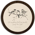 CFFJLHN Vintage Christian Bird Wall Art Decor, Bird Pictures Wall Decor Neutral Bible Verses Religious Scripture Round Hanging Wall Decorfor Home Bedroom Living Room Bathroom, 10x10 Inch by Unknown