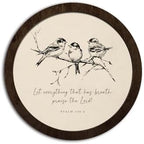 CFFJLHN Vintage Christian Bird Wall Art Decor, Bird Pictures Wall Decor Neutral Bible Verses Religious Scripture Round Hanging Wall Decorfor Home Bedroom Living Room Bathroom, 10x10 Inch by Unknown