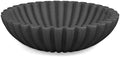LIN CHUAN Ruffle Decorative Bowl, Large Fruit Bowl, Artificial Stone BLack by LINCHUAN