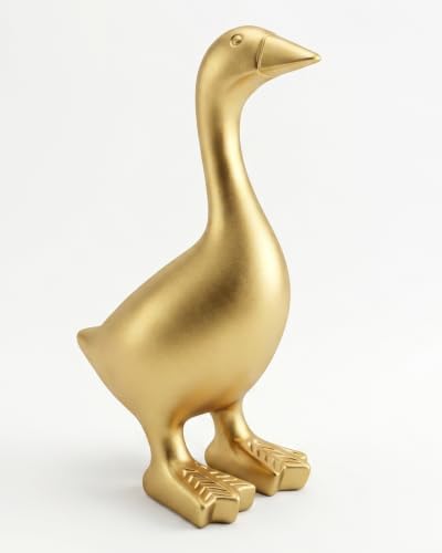 Desk Goose 7 inch Gifts for Women, Mini Desktop Goose Statue Decor for Living Room Bedroom Bookshelf and Office by LRNIOT
