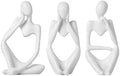 BrownLove 3pcs Decor White Thinker Statue Abstract Art Sculpture，Resin Collectible Figurines for Home Living Room Office Shelf Decoration by Unknown