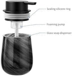 Modern Glass Marble Foam Hand Soap Dispenser,Black Soap Dispenser - Image 4