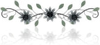 KHJCXS Metal Wall Art Modern Minimalist Metal Flowers Indoor Decor Horizontal Wall Art Iron Artwork,for Over Door,Bedroom,Living Room,Kitchen,Officel Scroll Decor(Black) by WelcometoKHJCXS