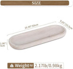 Hanobe Extra Large Wood Decorative Bowl for Table Centerpiece, 25.5" White - Image 5