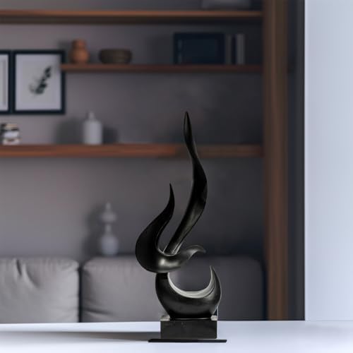 Small Fire Flame Sculpture, Art Modern Abstract Statue, Shelf Accents Decor - Image 4