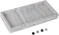Silicone Bathroom Vanity Tray Dish Soap Holder Sink Organizer, Marble Grey by Heagoale
