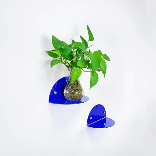 ROYALITA 2-Pack Small Acrylic Shelves Room Decor Floating Shelves, Blue - Image 7
