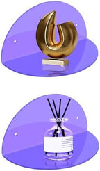 ROYALITA 2-Pack Small Acrylic Shelves Room Decor Floating Shelves, Purple - Image 6