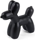 Notakia Cute Ceramics Black Balloon Dog Statue Crafts Living Room Desktop Decorations,Handmade Modern Small Ceramic Animal Statue Ornament Home Decor Accents (Black, Large) by Notakia