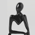 BrownLove 3pcs Decor Blcak Thinker Statue Abstract Art Sculpture，Resin Collectible Figurines for Home Living Room Office Shelf Decoration - Image 2