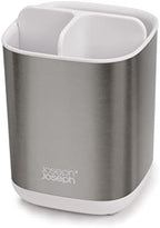Joseph Joseph EasyStore Stainless-Steel Toothbrush Holder Bathroom Storage Countertop Organizer Caddy, Small - Image 2