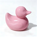 Pink Ceramic Duck Figurines, Mini Ducks Statues for Computer Decor, Desk by TQUPT