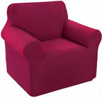 U-NICE HOME Stretch Recliner Chair Cover Armchair Slipcover, Burgundy | - Image 8
