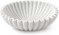 LIN CHUAN Ruffle Decorative Bowl, Large Fruit Bowl, White by LINCHUAN