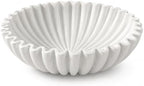 LIN CHUAN Ruffle Decorative Bowl, Large Fruit Bowl, White by LINCHUAN