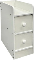 IUNVR Nightstand Narrow Night Stand Solid Wood Bedside Table Modern Nightstand by IUNVR