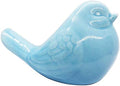 NEW Blue Bird Figurine, Ceramic Chubby Bird Figure Cottage Animal Bird Statue Decorations for Home Garden Decor Accents by realideas