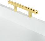 Kate and Laurel Lipton Hexagon Decorative Tray with Polished Metal Handles, White and Gold - Image 5