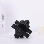 Black Knot Decor Knick Knacks for Shelves, Black Geometric Sculpture Statue Modern Decorative Objects Shelf, Black Home Décor Accents, Minimalist Bookcase Tv Stand Coffee Table Entrance Decor Objects - Image 5