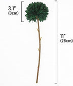 Tinsow 12PCS Artificial Ball Chrysanthemum Faux Flowers Bouquet Green - Image 2