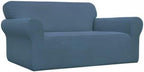 Easy-Going Stretch Loveseat Couch Covers Washable Bluestone | 1-Piece Loveseat - Image 9