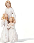 Mom Embrace Two Girls Figurine, Mother and Daughters Love Resin Statue, Family Sculpture Decor, Sentimental Tabletop Figurine by Unknown